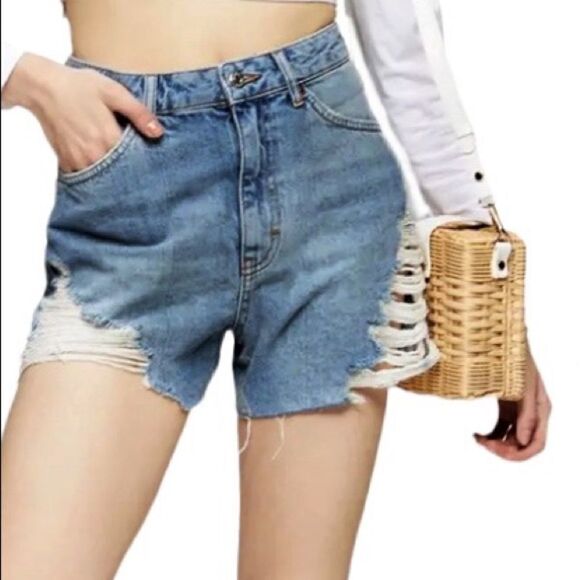 TOPSHOP Ripped Mom Shorts! - Picture 1 of 6